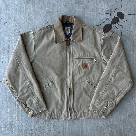 Carhartt Other - Vintage Y2K Carhartt J97 light brown Detroit work wear jacket
